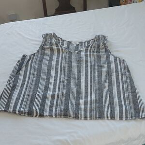 Time and Tru Striped V-Neck Top